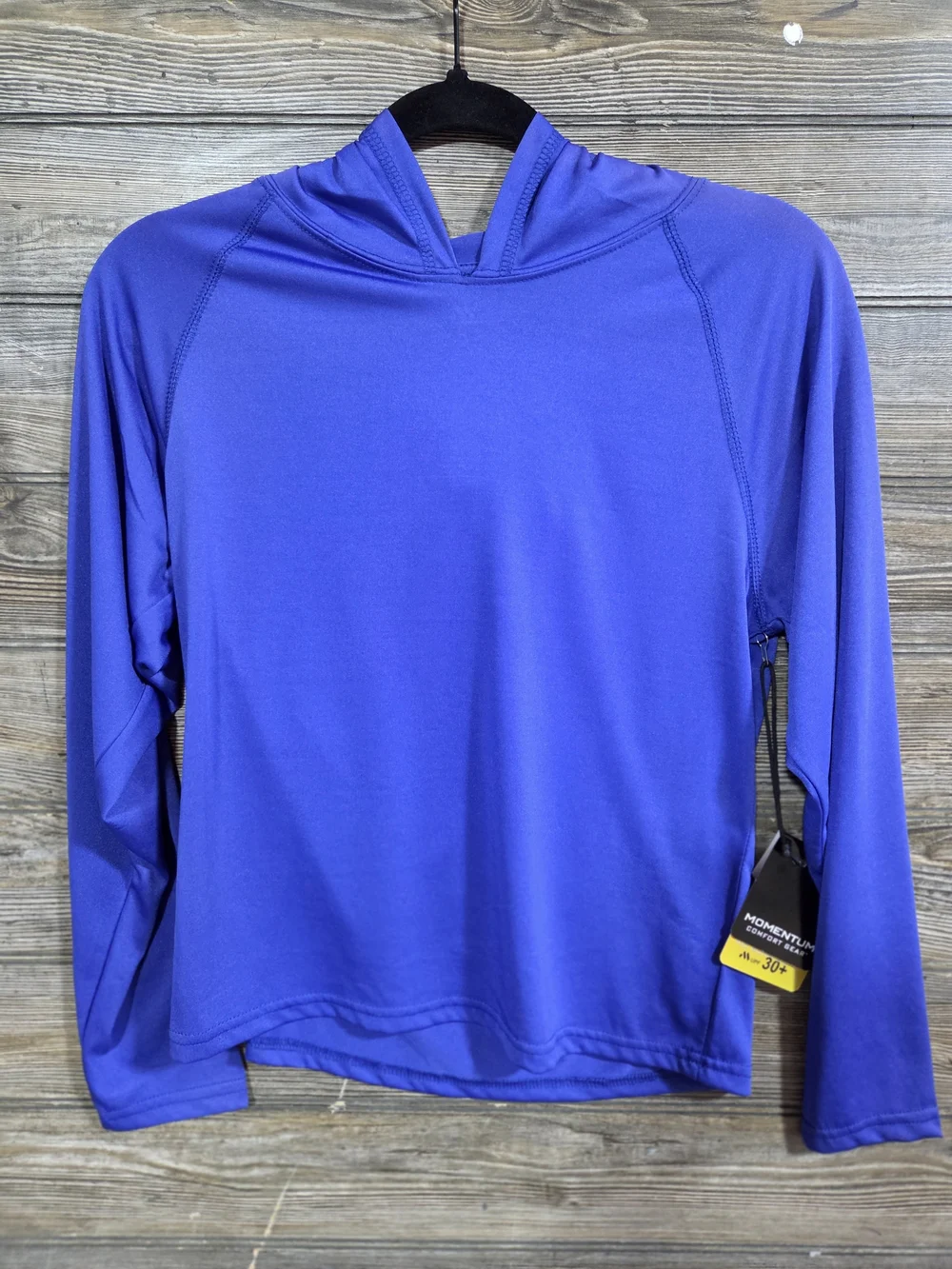 NWT Boy's XL UPF 30+ Performance Hooded Sun Shirt Blue Moisture Wicking